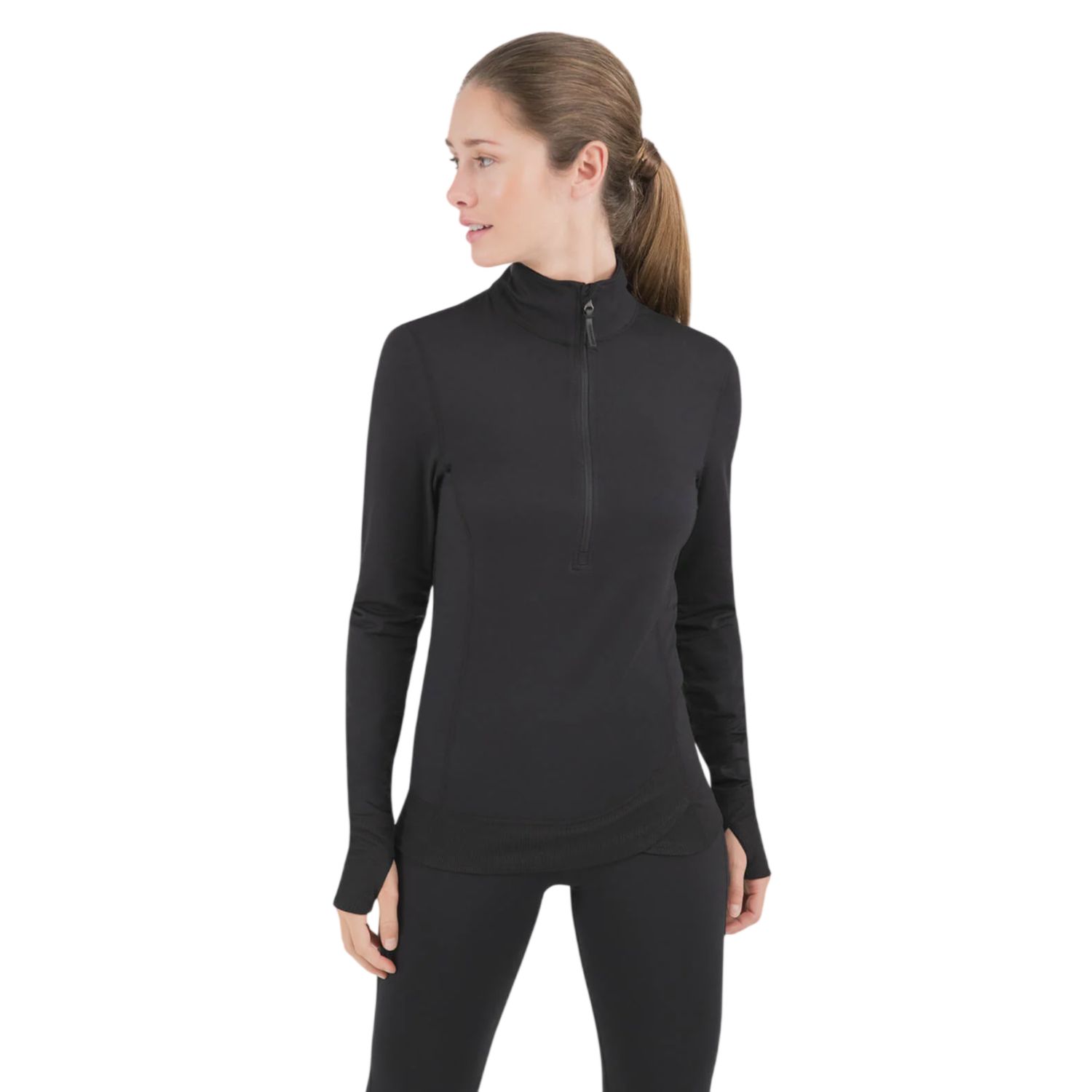 Cloud Nine Half Zip Women's Top, Black, Color: Black, Size: S