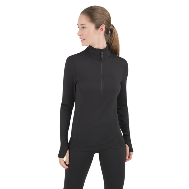Cloud Nine Half Zip Women's Top, Black