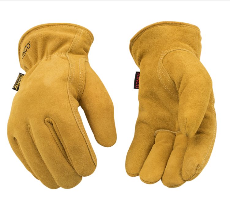 Lined Suede Deerskin Driver, Golden, Color: Golden, Size: S