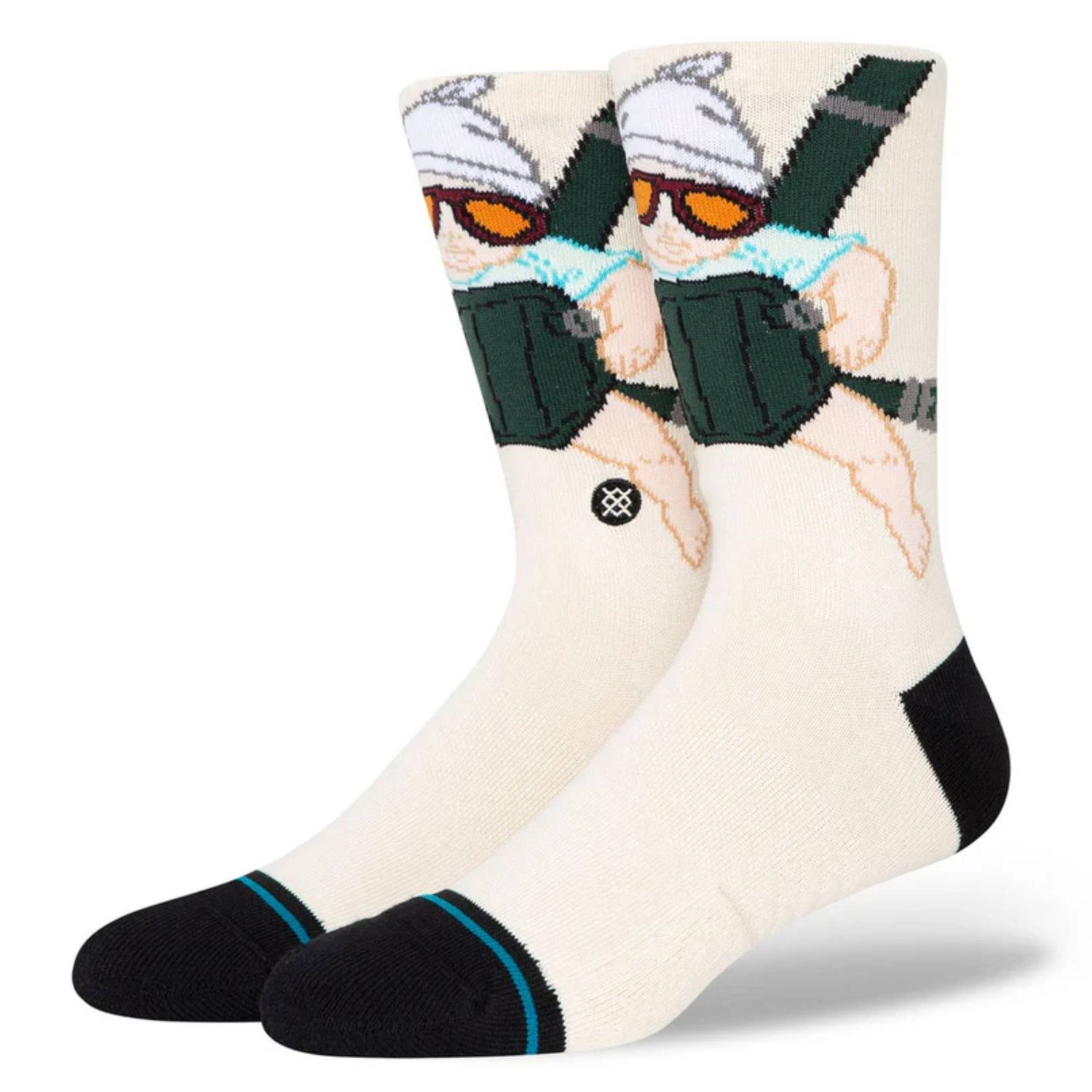 Stance Carlos Socks, Color: Off White, Size: L