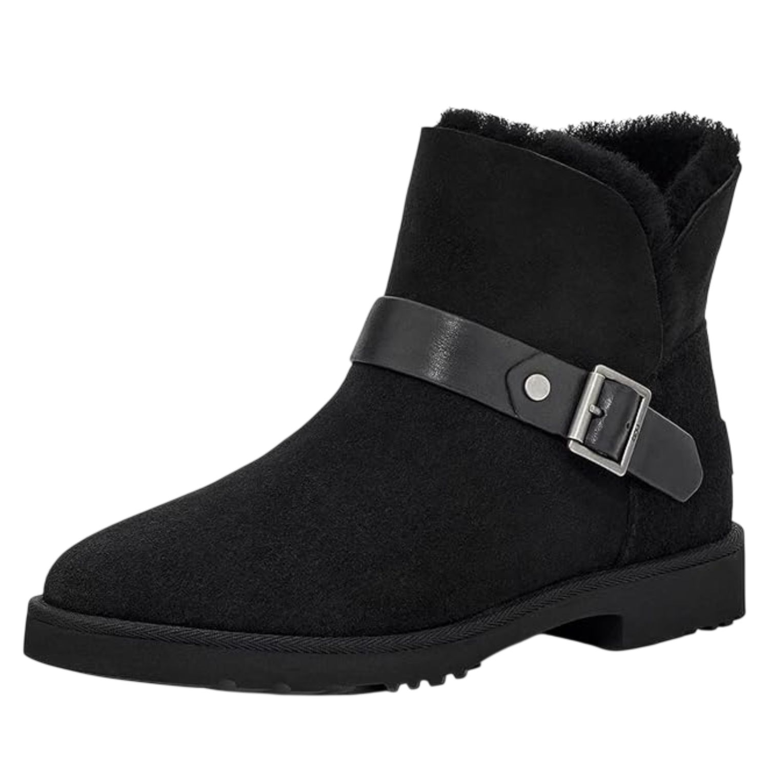 UGG Women's Romely Short Buckle Boot, Color: Black, Size: 8