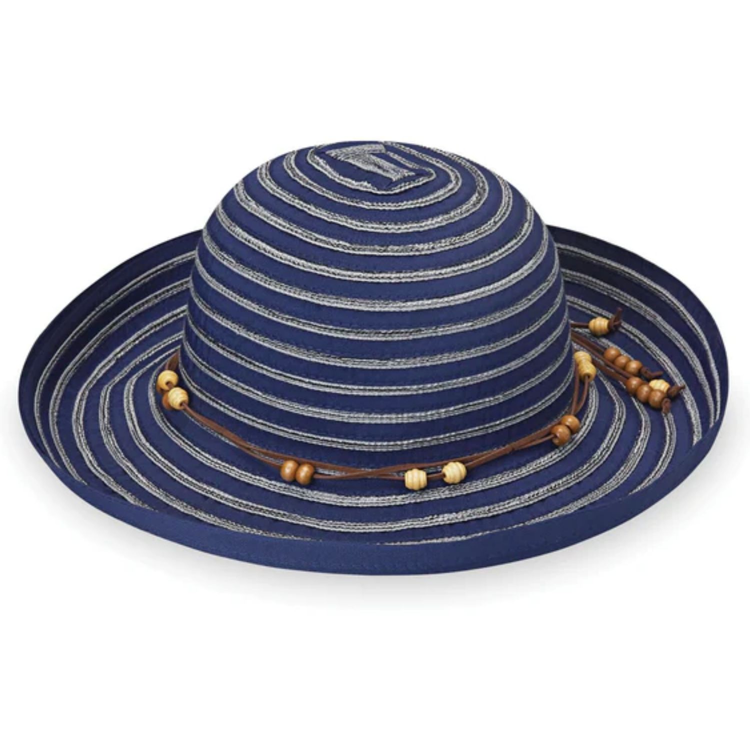 Wallaroo Women's Wide Brim Breton Sun Hat, Color: Navy, Size: O/S