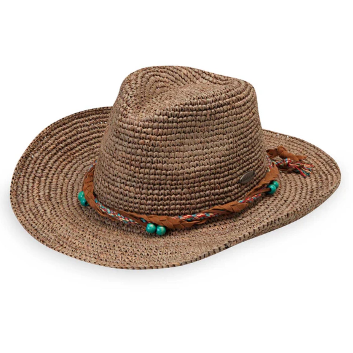 Wallaroo Petite Catalina Cowboy Straw Sun Hat, Color: Mushroom, Size: O/S