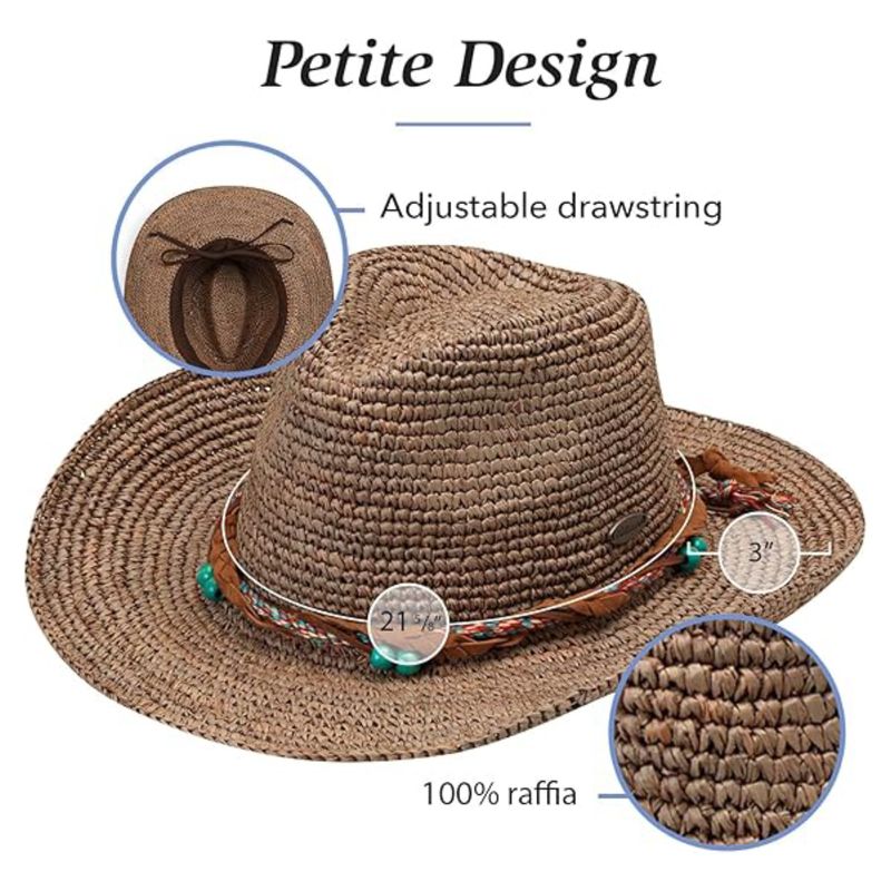 Wallaroo Petite Catalina Cowboy Straw Sun Hat