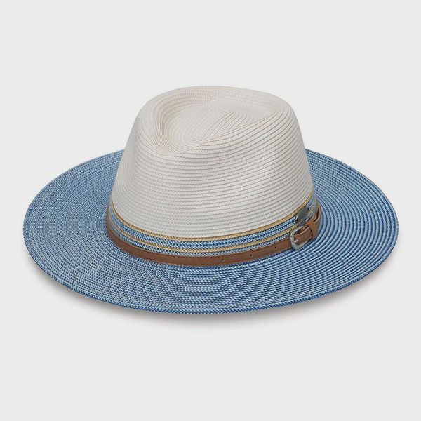 Kristy Sun Hat_158325, Color: Ivory/Ice Blue, Size: O/S