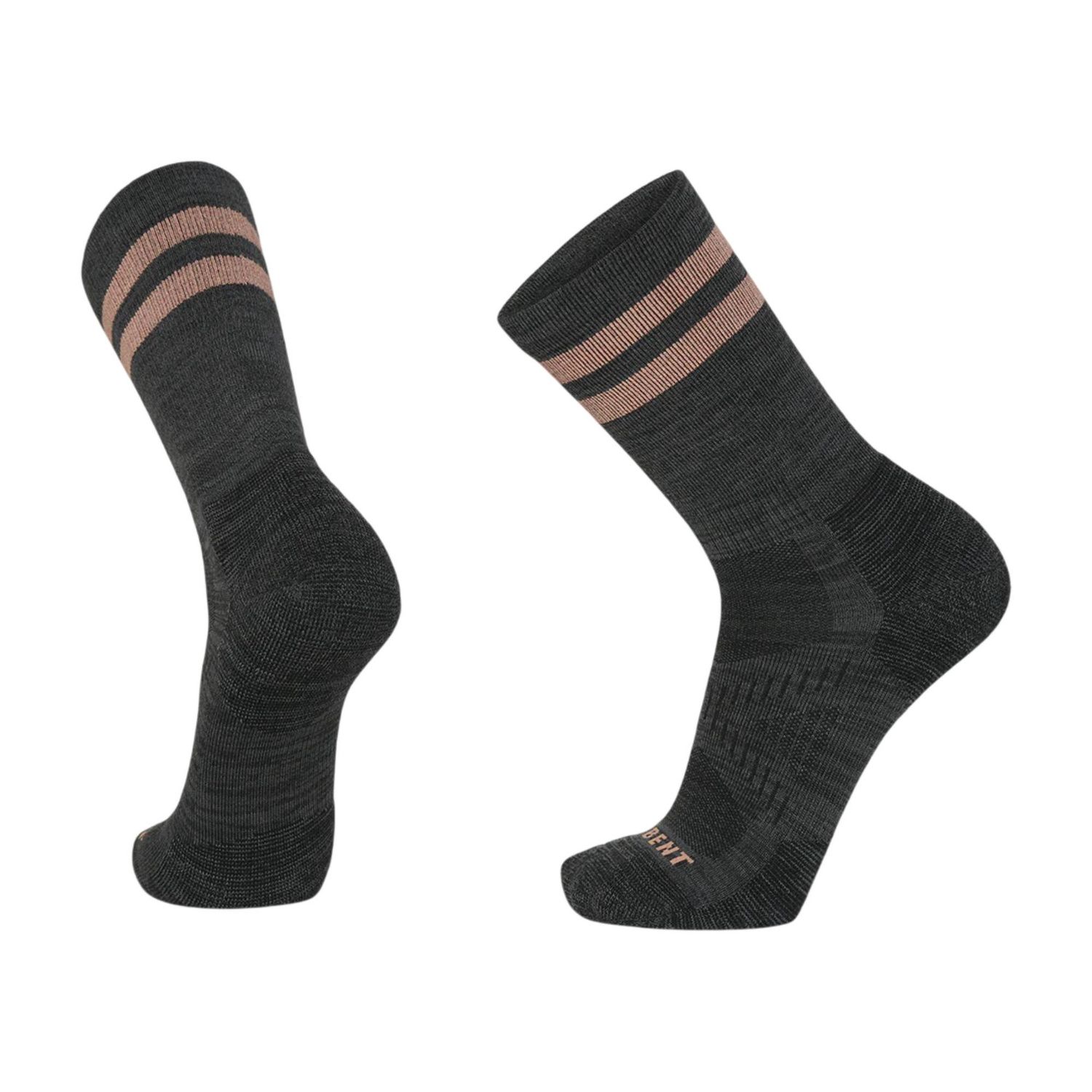 Targeted Cushion 3/4 Crew Trail Socks, Color: Black Marle / Cl, Size: S