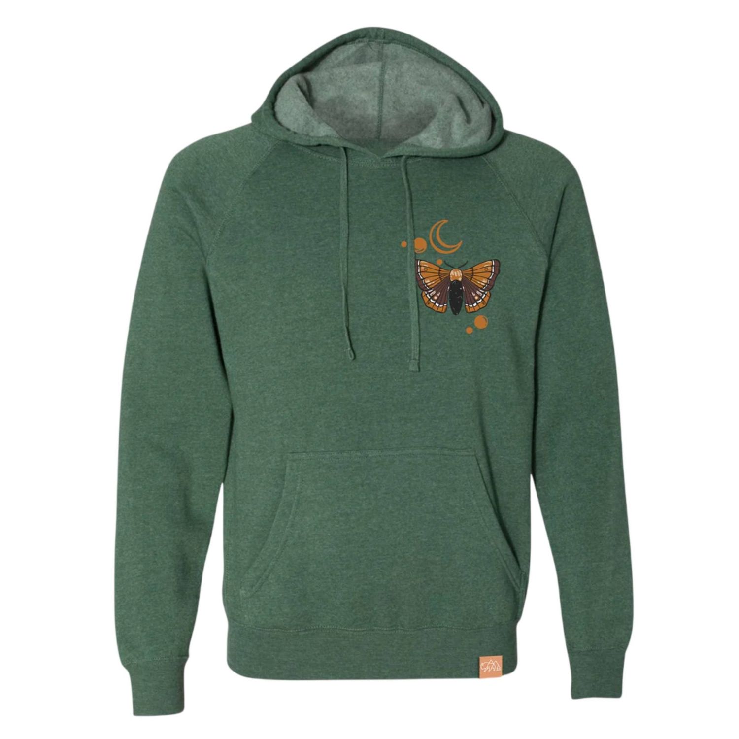 Wild Tribute Mushrooms Unisex Hoodie, Color: Moss, Size: M