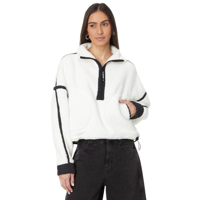 Mountain High 1/2 Zip Fleece, Color: White Combo, Size: S