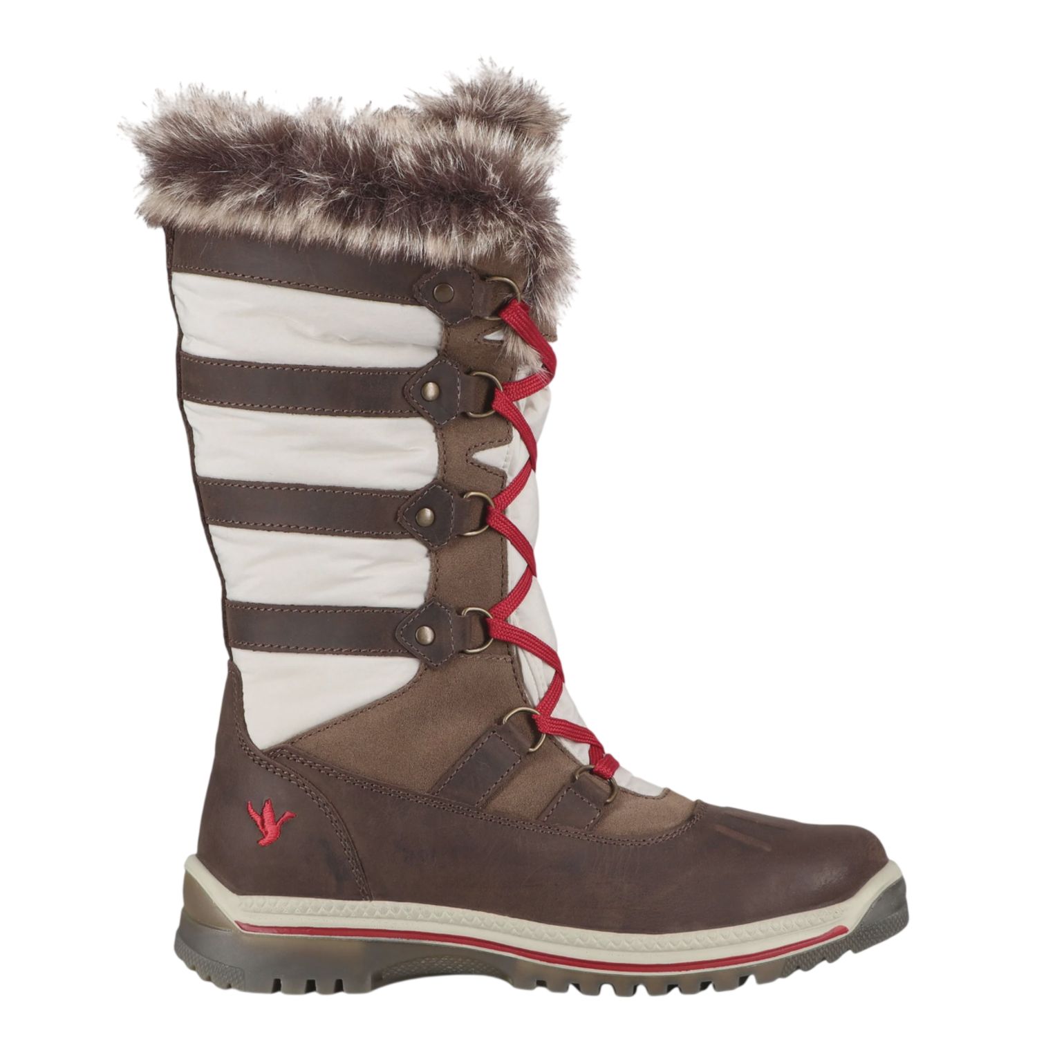 Santana Canada Marlyna Leather Med Boots, Color: Chestnut/Ice, Size: 8