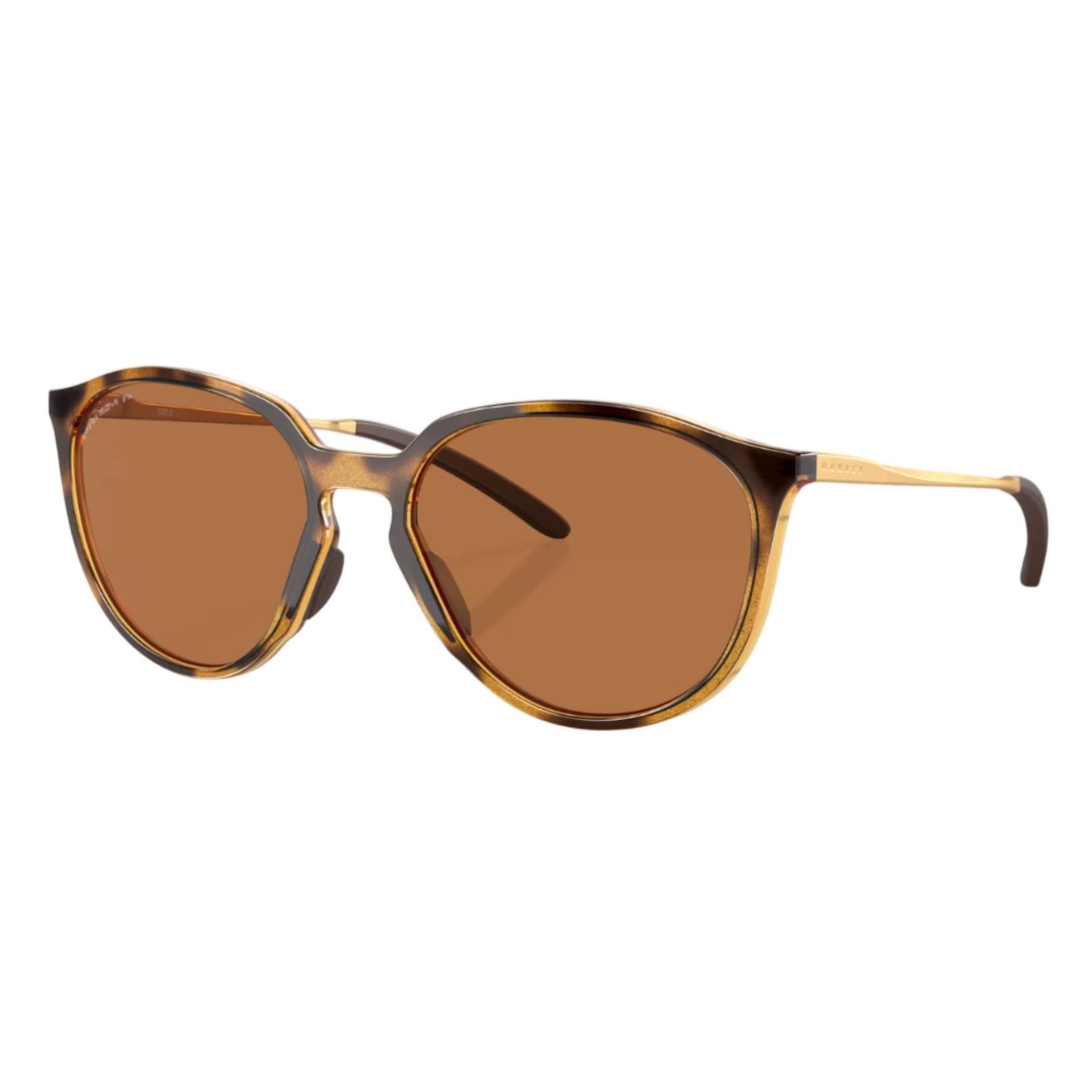 Oakley Women's Sielo Round Sunglasses, Color: Polished Brown Tortoise/Prizm Bronze Polarized, Size: O/S