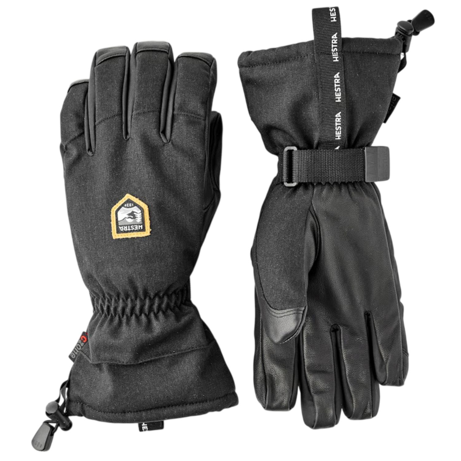 Hestra CZone Mountain 5 Finger Gloves, Color: Black, Size: 7