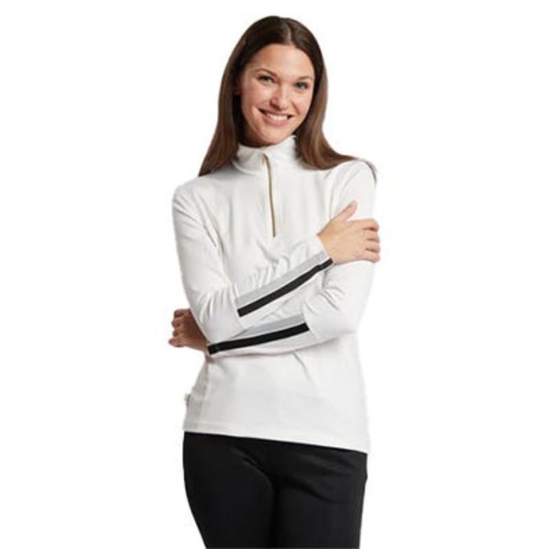 Ohsho Women's Isabella Half-Zip Top, Cream