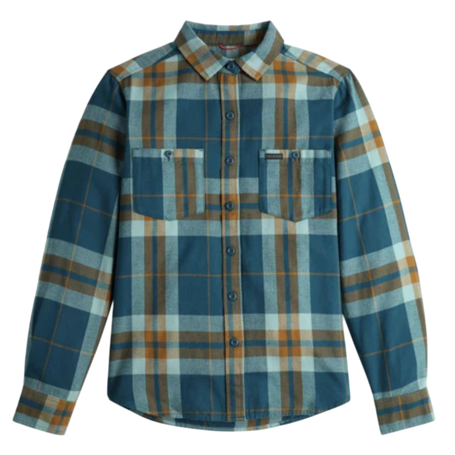 Mountain Men's Long Sleeve Shirt, Color: Pond Blue/Khaki, Size: XL
