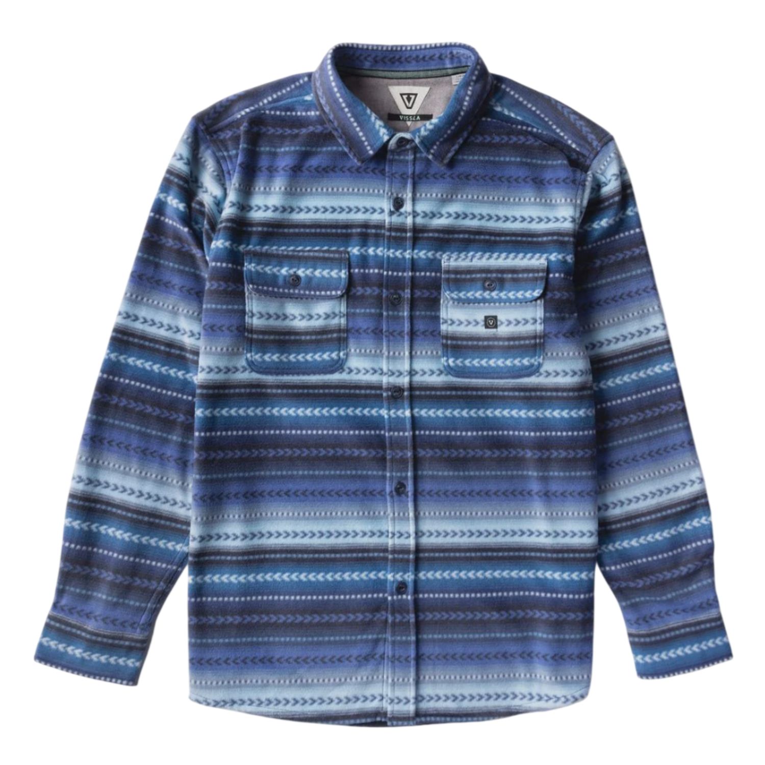 Eco-Zy Long Sleeve Polar Flannel Shirt, Color: Ocean Blue, Size: M