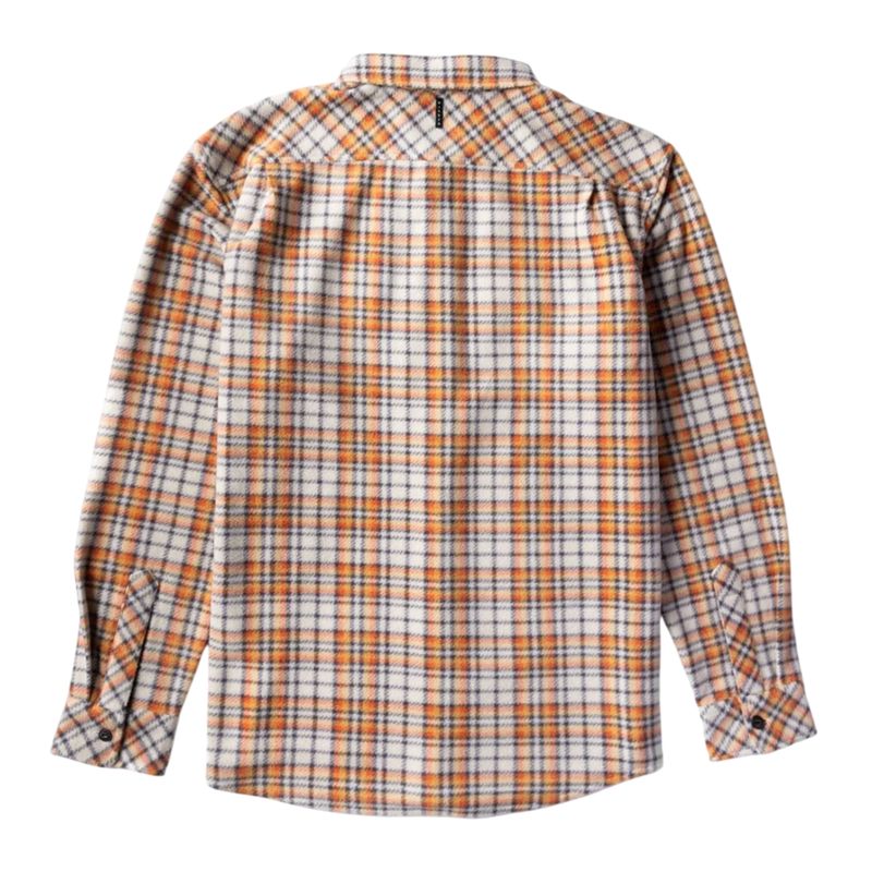 Vissla Eco-Zy Polar Flannel Long Sleeve Shirt, Burnt Orange