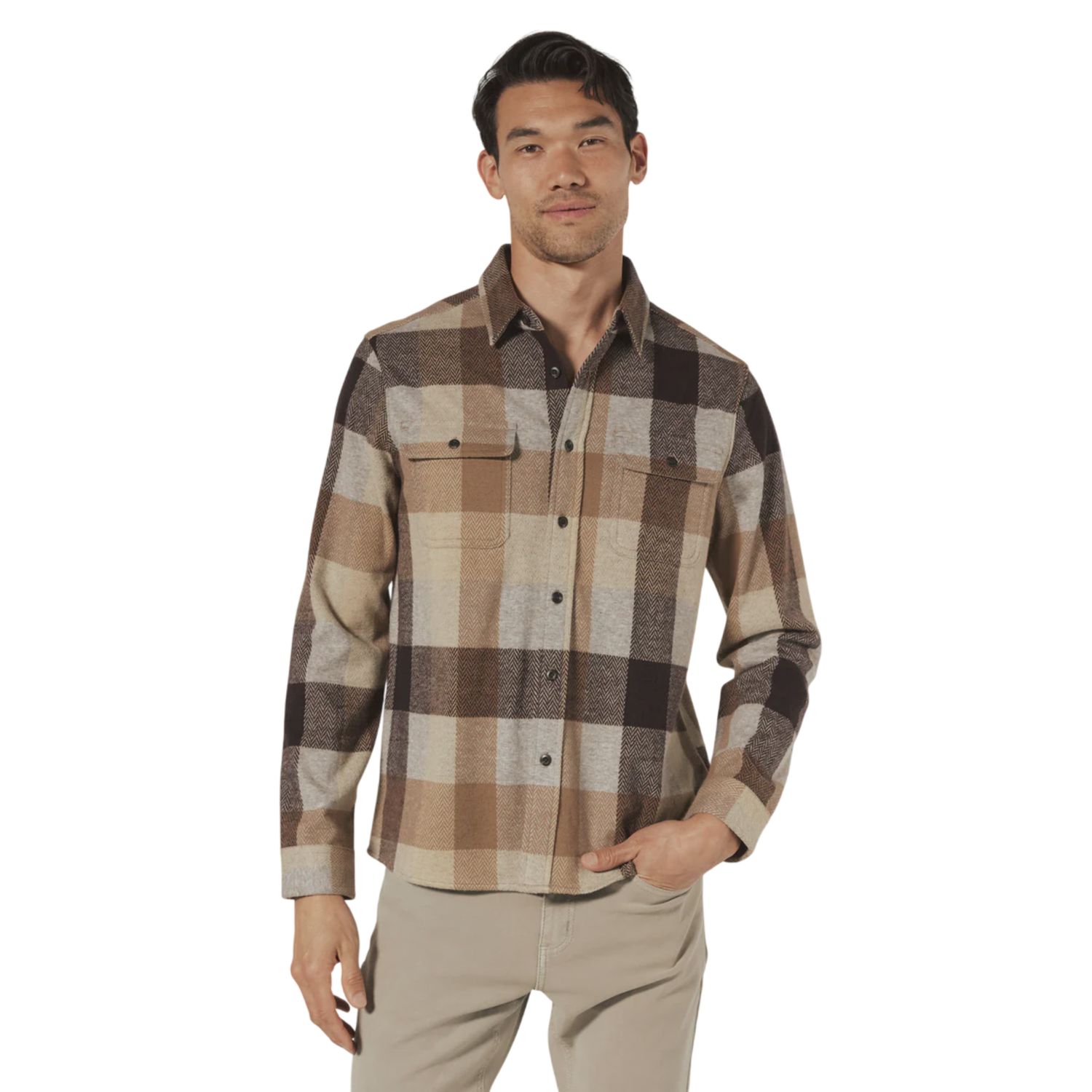 Generatian Long Sleeve Shirt, Color: Beige, Size: M