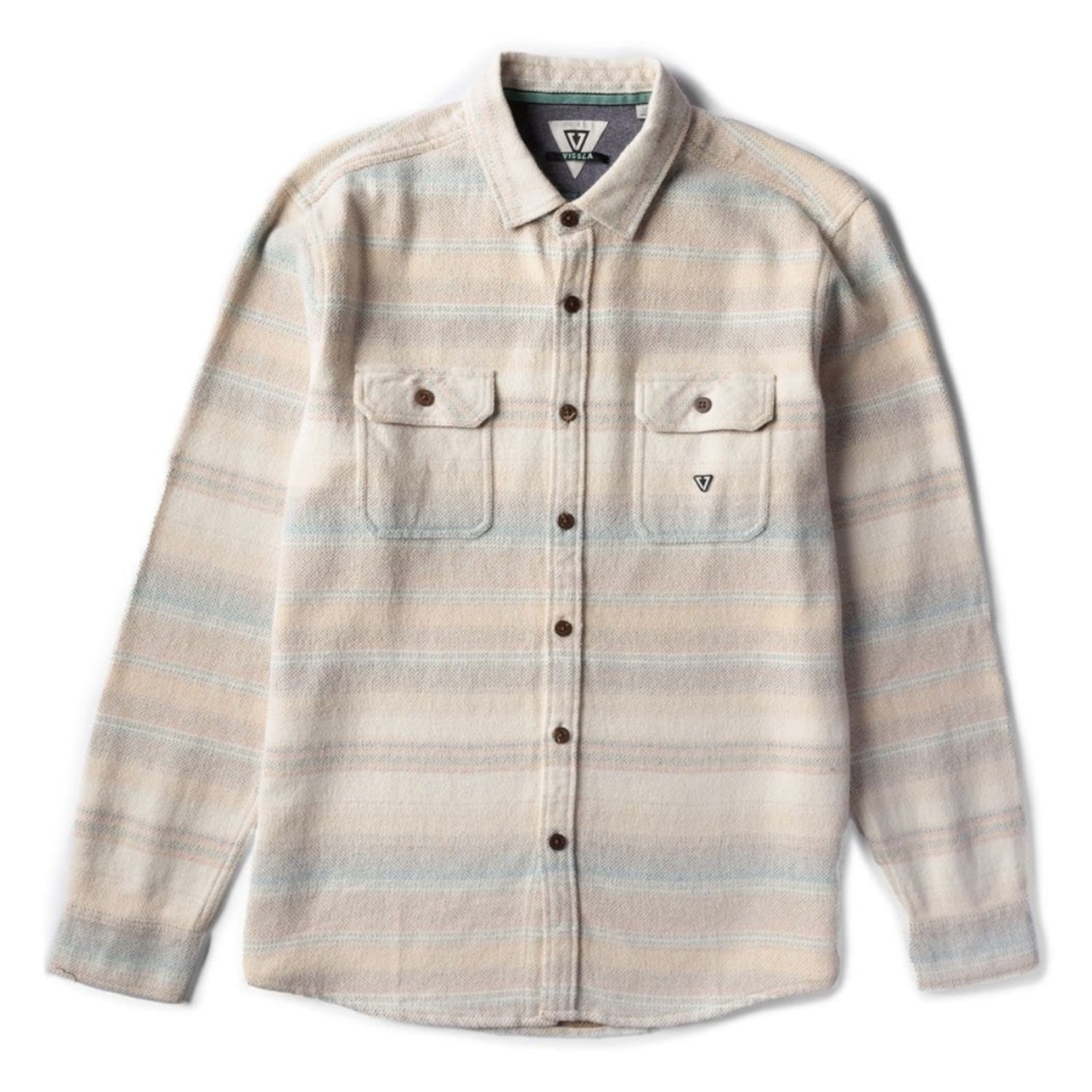Vissla Descanso Flannel, Bone, Color: Bone, Size: L