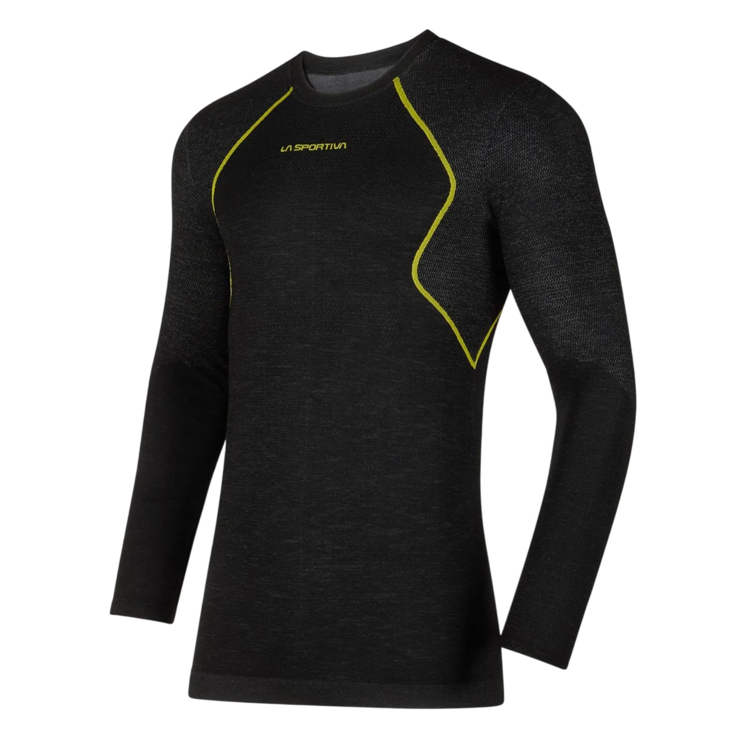 Wool40 Aero Longsleeve Shirt, Black/Yellow, Color: Black/Yellow, Size: S