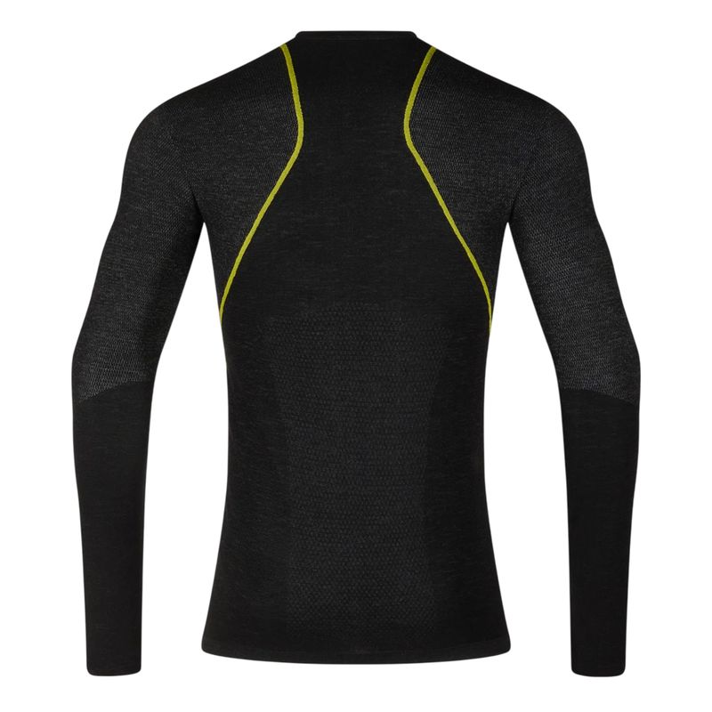 Wool40 Aero Longsleeve Shirt, Black/Yellow