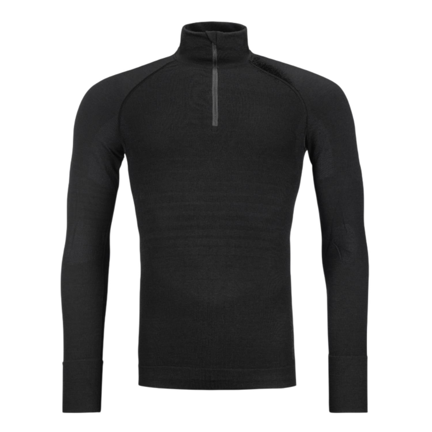 Men's 230 Competition Zip Neck Base Layer Top, Color: Black Raven, Size: M