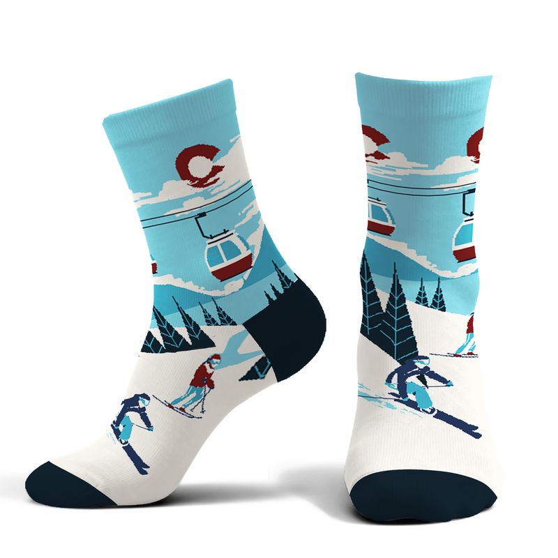 Colisco Unisex Crew Socks - Ski Colorado 164266
