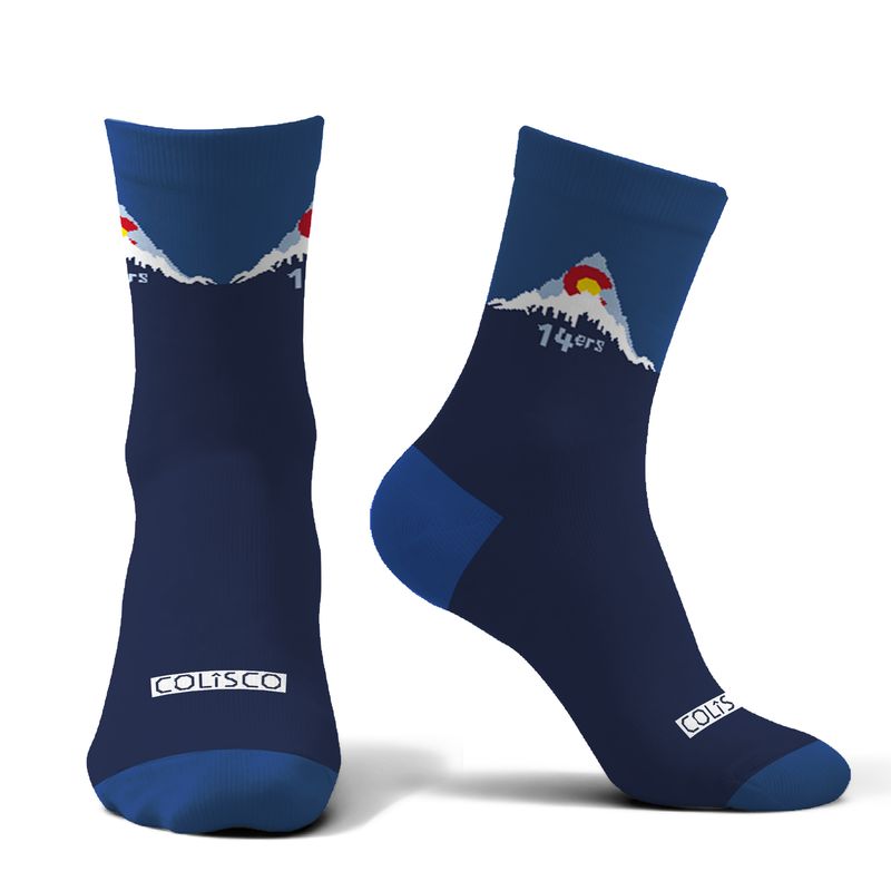 COLISCO Unisex Crew Socks - Colorado 14'ers 164264