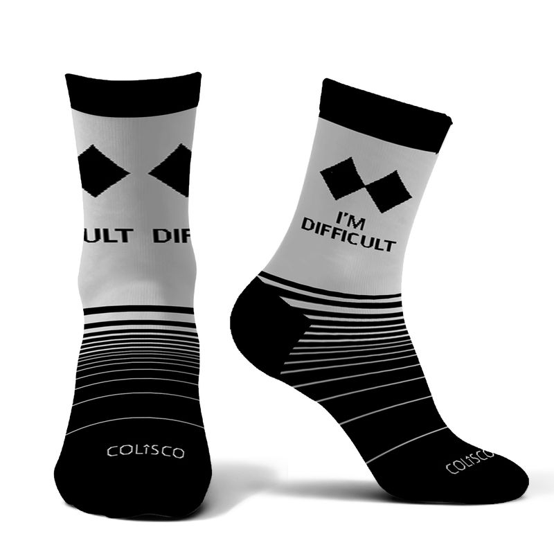 COLISCO Unisex Crew Socks - I'M Difficult