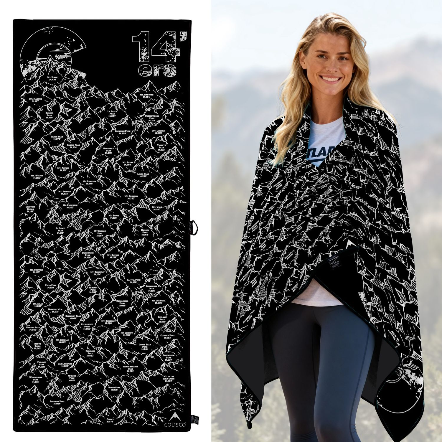 Colisco Colorado 14 ers Eco-Performance Towel - 72"x30"