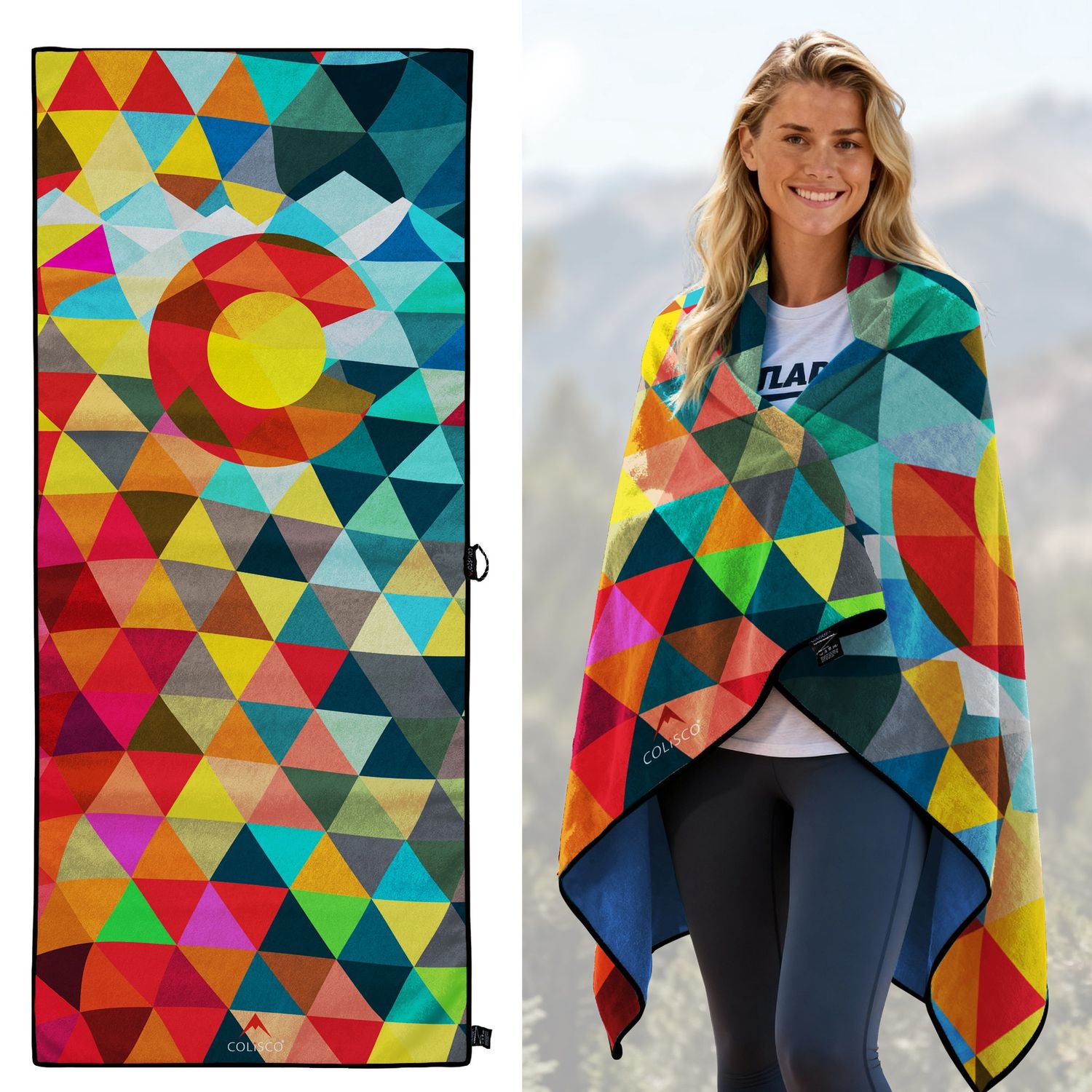 COLISCO Colorado Triangles Eco-Performance Towel - 72"x30"