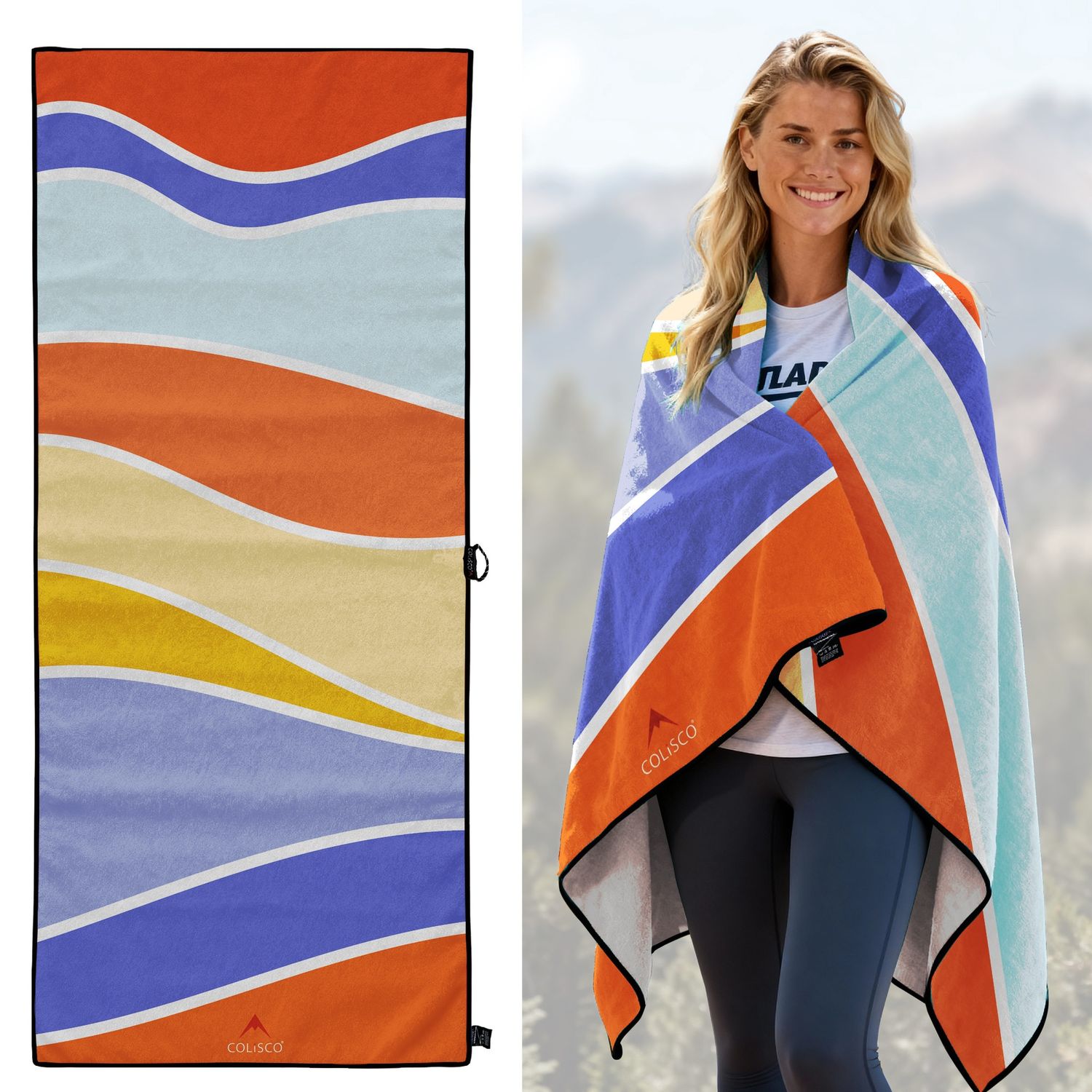 COLISCO Waves Eco-Performance Towel - 72"x30"