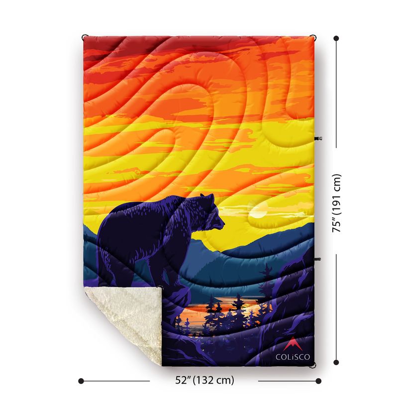 COLISCO Bear Horizon Sherpa Eco-Performance Blanket - 52"x75" 164218