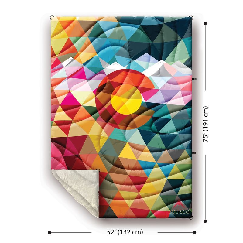 COLISCO Colorado Triangles Sherpa Eco-Performance Blanket - 52"x75" 164225