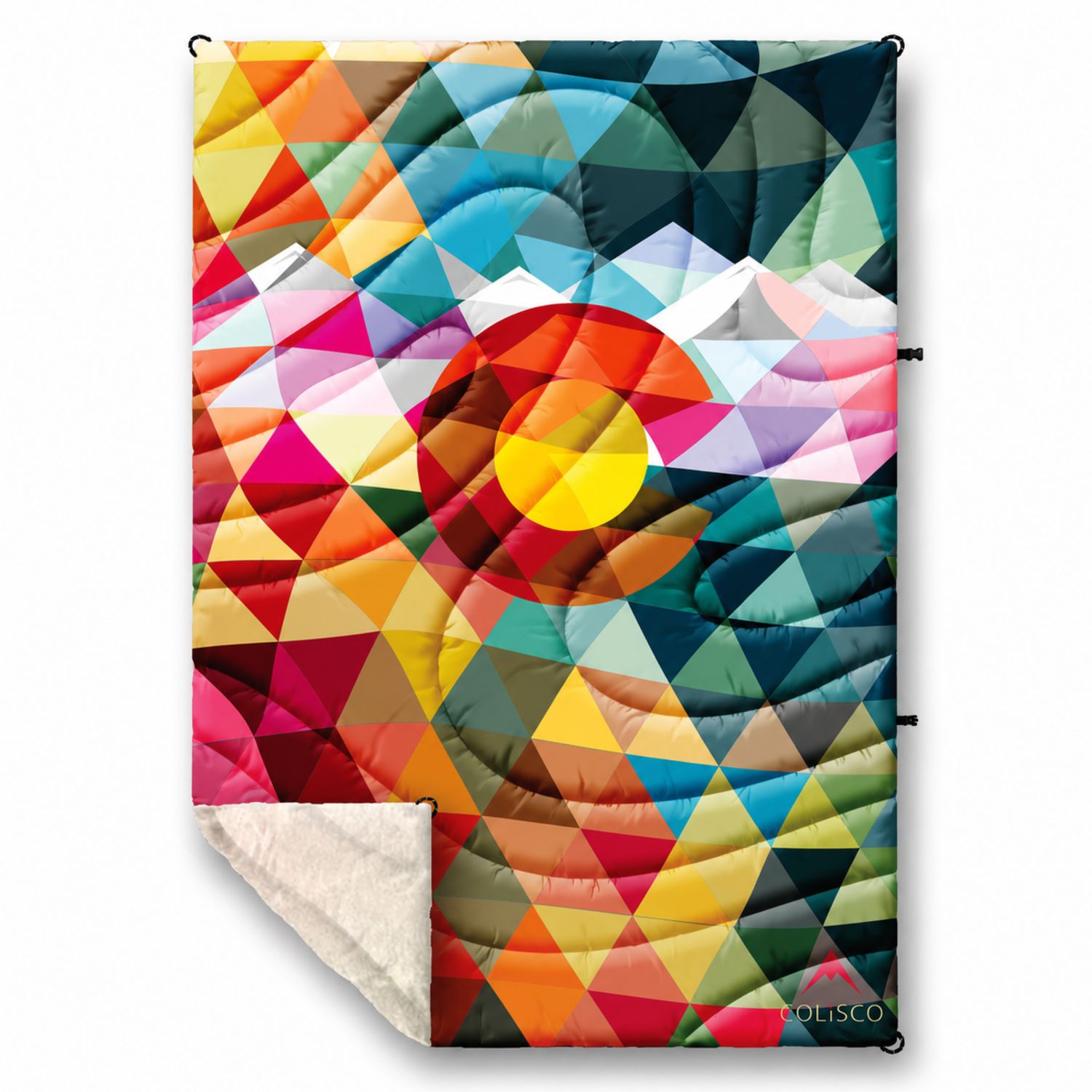 COLISCO Colorado Triangles Sherpa Eco-Performance Blanket - 52"x75" 164225