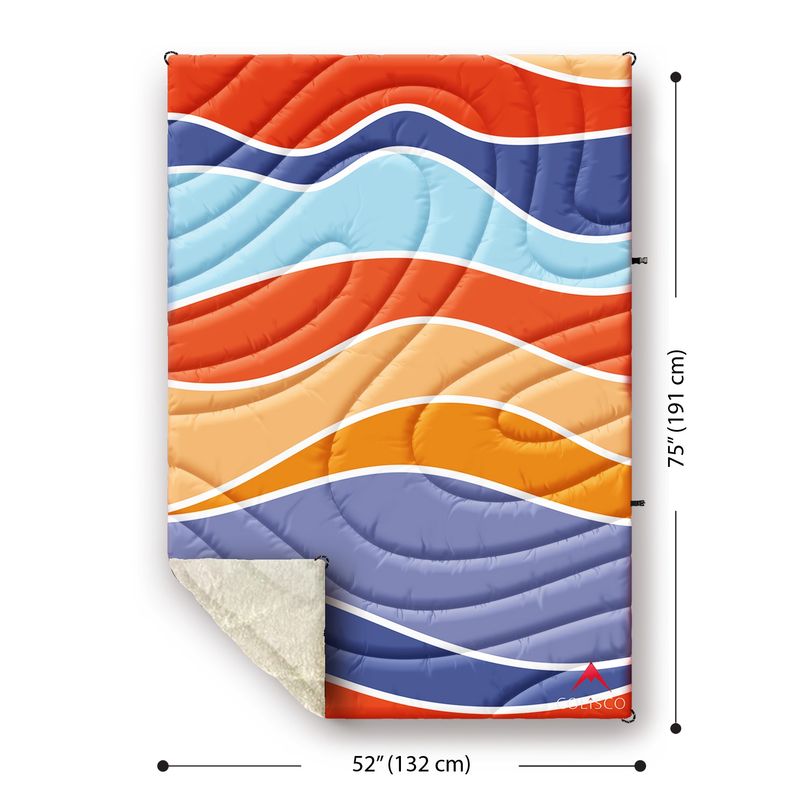 COLISCO Waves Sherpa Eco-Performance Blanket - 52"x75" 164221