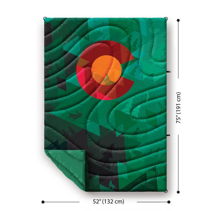 COLISCO Colorado Green Poly Eco-Performance Blanket - 52"x75" 164227