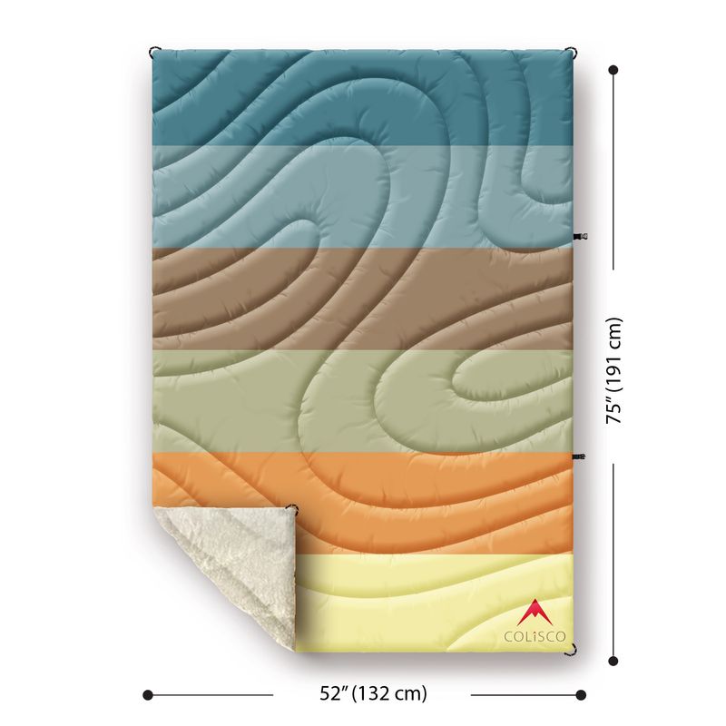 COLISCO Stripes Sherpa Eco-Performance Blanket - 52"x75" 164228