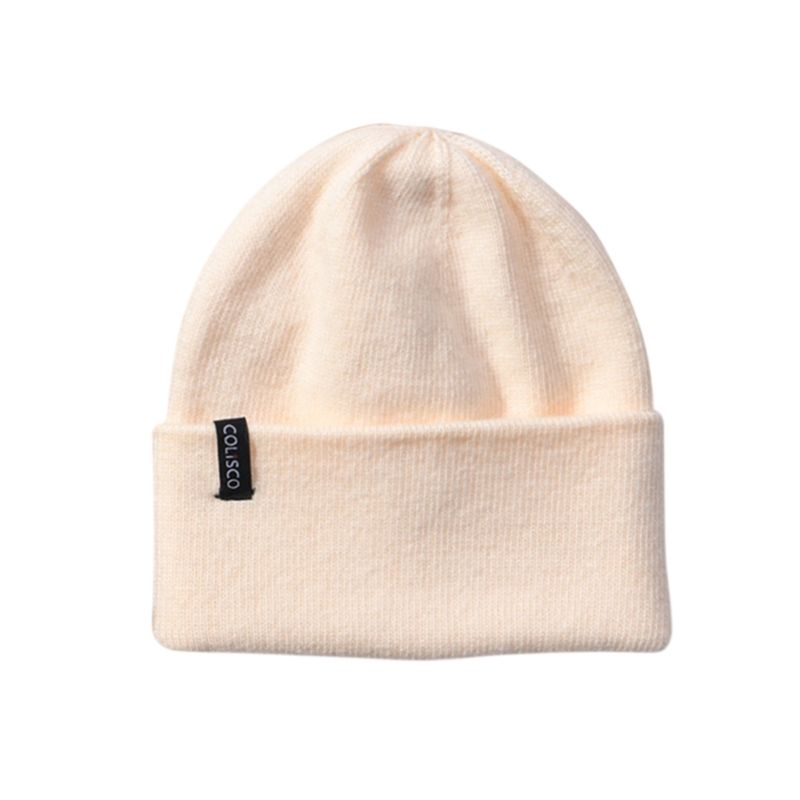 Colisco Soft Warm Cuff Beanie, Cozy Winter Knitted Beanie Hat , White
