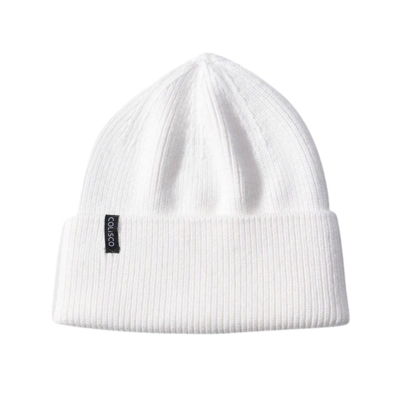 Colisco Soft Warm Cuff Beanie, White