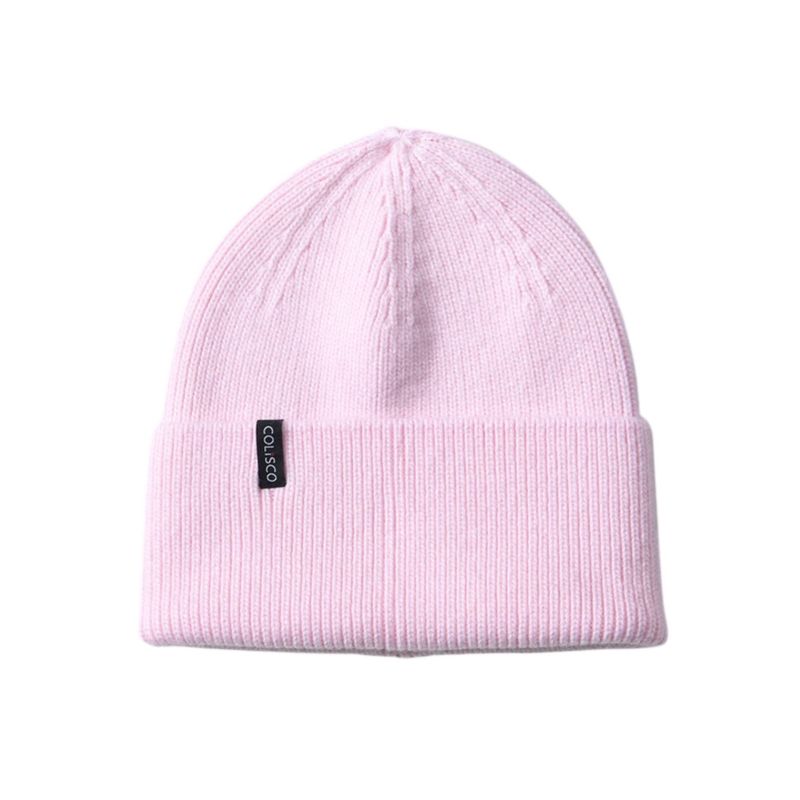 Colisco Soft Warm Cuff Beanie, Cozy Winter Knitted Beanie Hat, Light Pink