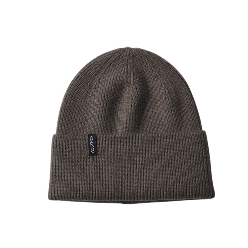 Colisco Soft Warm Cuff Beanie, Cozy Winter Knitted Beanie Hat, Dark Brown
