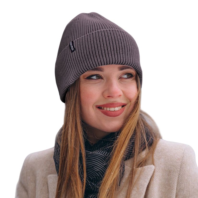 Colisco Soft Warm Cuff Beanie, Cozy Winter Knitted Beanie Hat, Dark Grey, Color: Dark Grey, Size: O/S