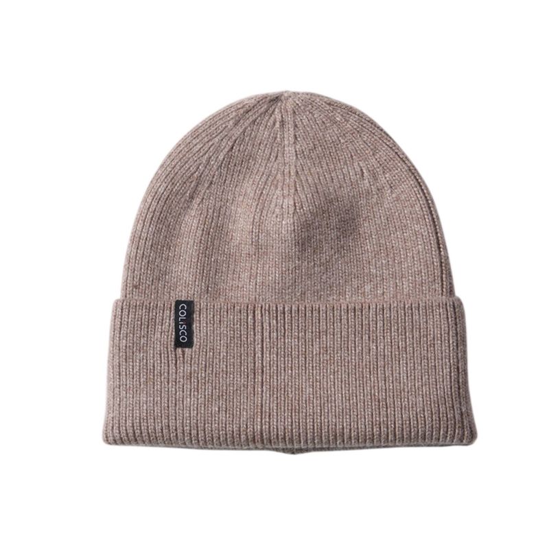 Colisco Soft Warm Cuff Beanie, Light Brown
