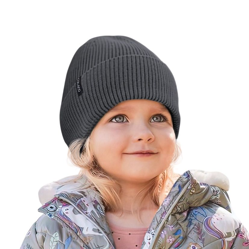 Colisco Soft Warm Cuff Beanie, Dark Grey