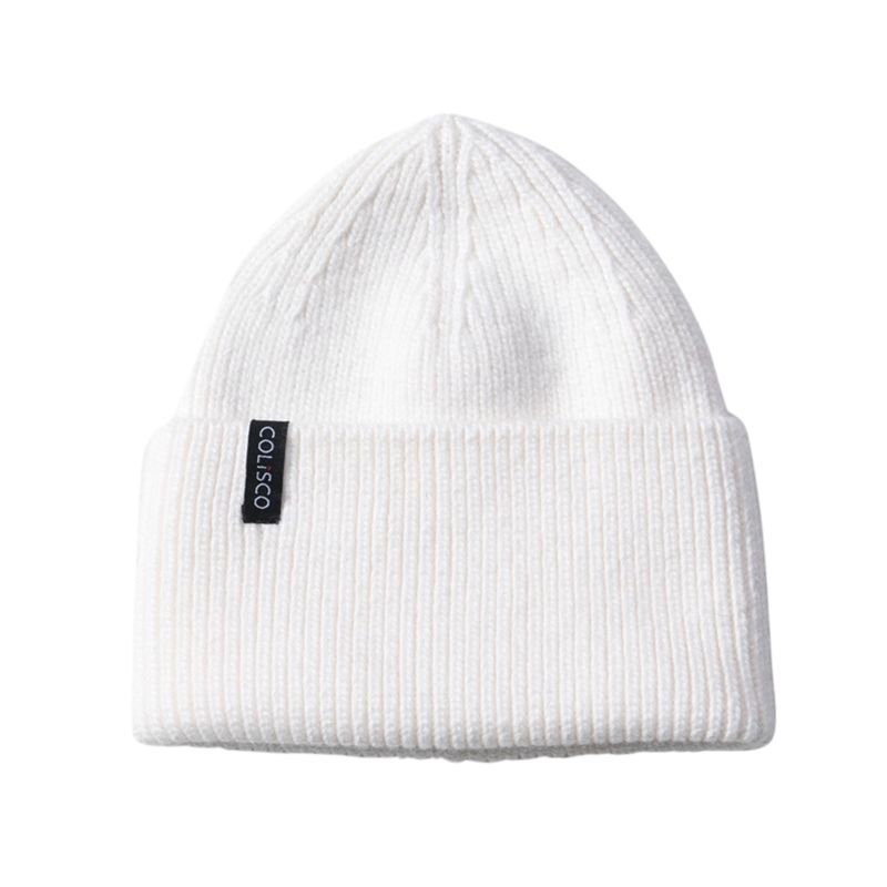 Colisco Soft Warm Cuff Kids Beanie, White