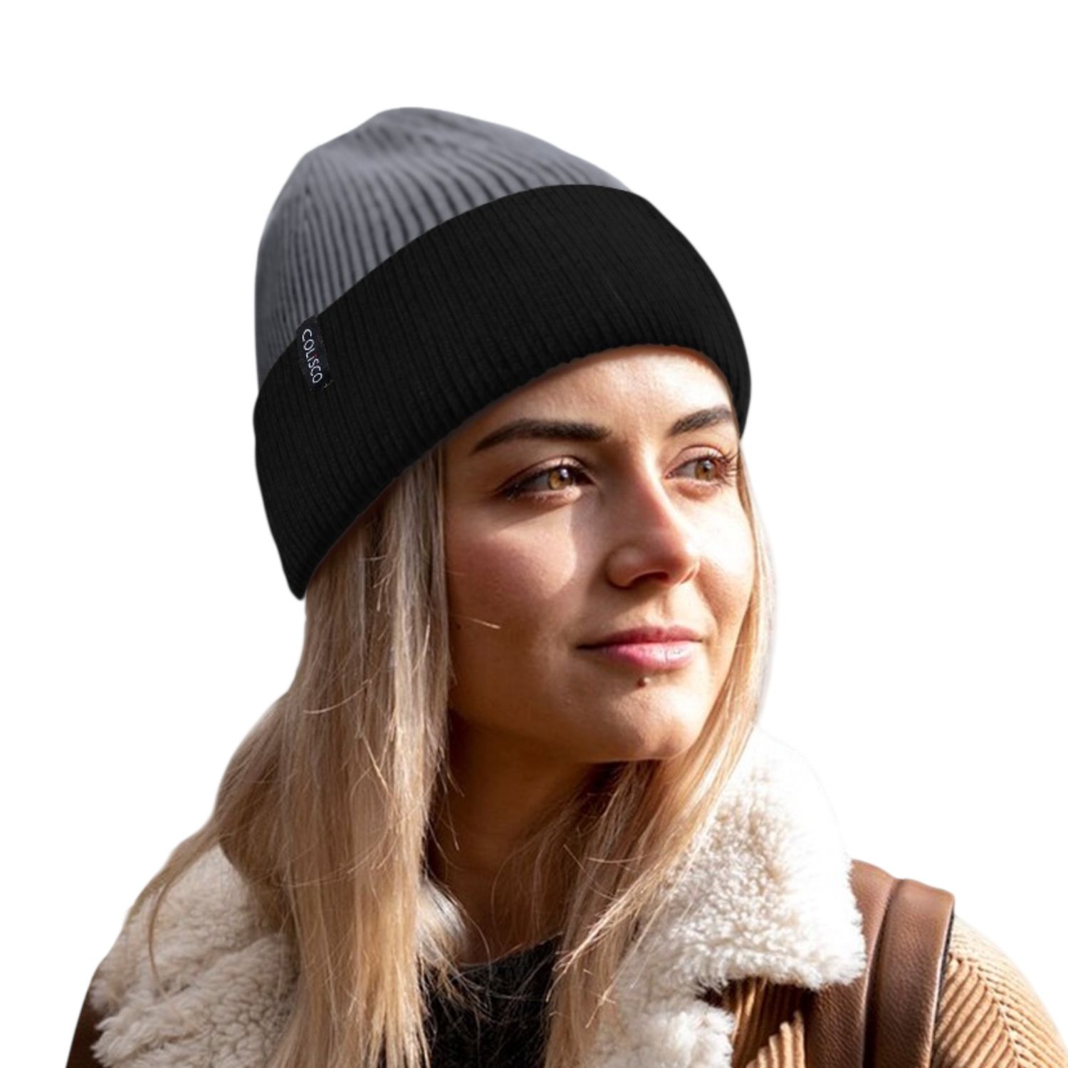 Colisco Bicolor Beanie, Light Grey/Black