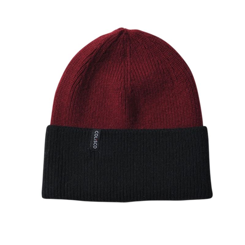 Colisco Bicolor Beanie, Burgundy/Black