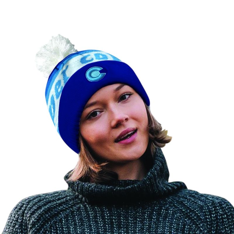 Colisco Soft Warm Customizable Pompom Beanies, Multicolored