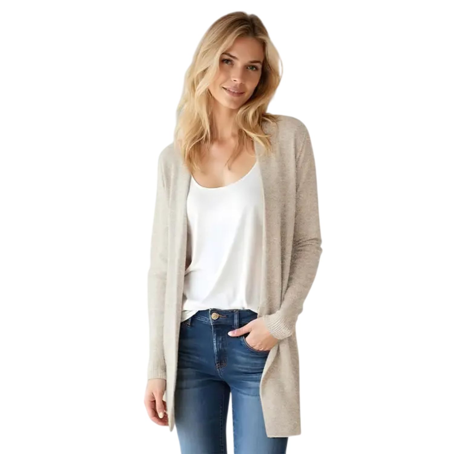 Colisco's 100% Pure Cashmere Cardigan, Camel, Color: Camel, Size: S