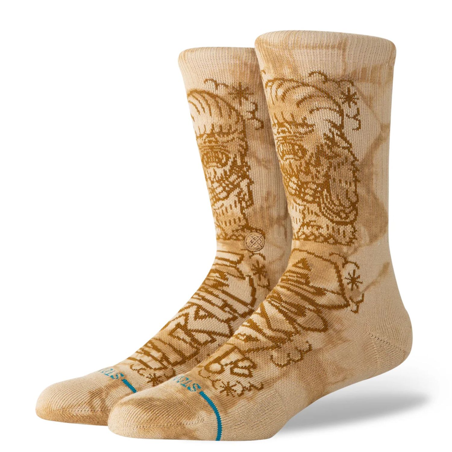 Stance DJ Chewie Crew Socks, Color: Sand, Size: M