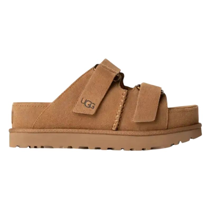 UGG Women's Goldenstar Hi Slide Sandal, Chestnut